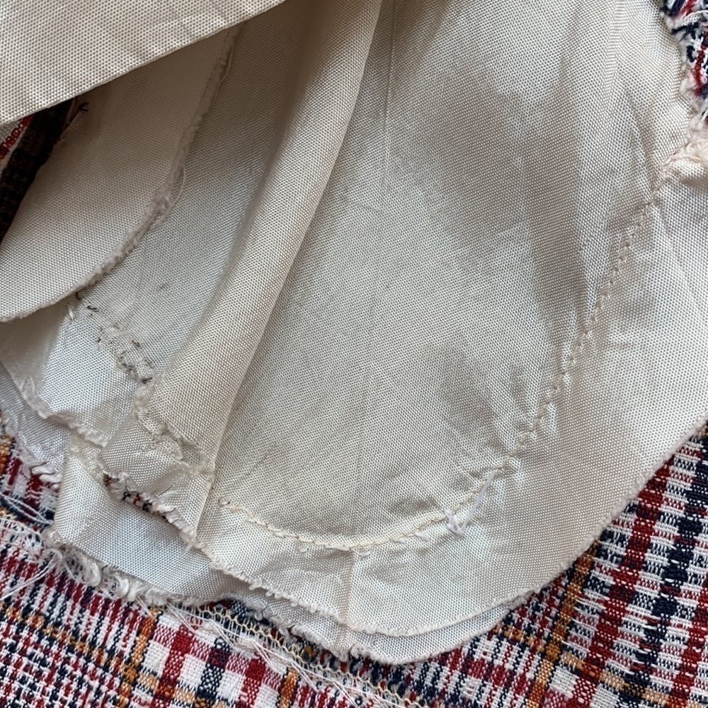 Vintage Plaid Belted Women's Nancy Drew Sherlock Trench Coat Small READ - Picture 7 of 9
